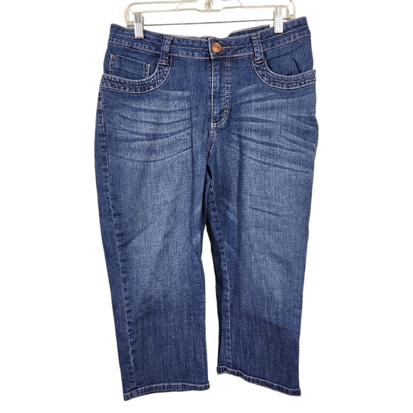 Lee Slender Secret Jean Capris, sz 14 - Picture 1 of 7